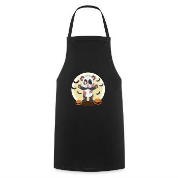 Halloween Zombie Panda Halloween - Kochschürze - Schwarz - Vorne - AI Model Male 185 dark (185cm)