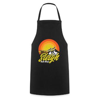 Sled Dog Racing Sledding Dog Sleds - Cooking Apron - black - Front - AI Model Male 185 dark (185cm)