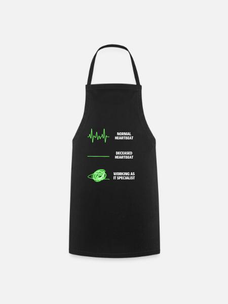 Spécialiste en informatique Travailleur informatique - Tablier de cuisine - noir