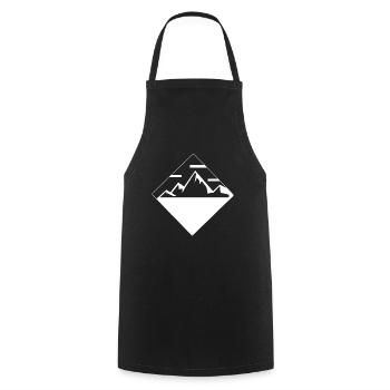 Square - Mountain - - Cooking Apron - black - Front - AI Model Male 185 dark (185cm)