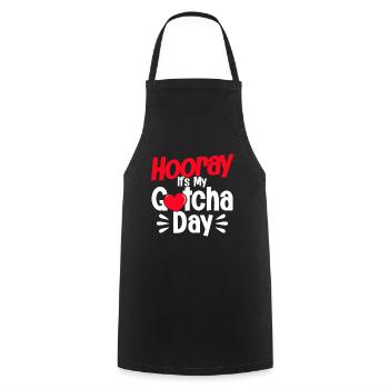 Foster parents Adoptive parents Adoption of children - Cooking Apron - black - Front - AI Model Male 185 dark (185cm)