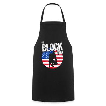 American Football Football Player American Footba - Cooking Apron - black - Front - AI Model Male 185 dark (185cm)