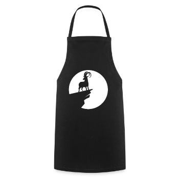 Chèvre - (7) - Tablier de cuisine - noir - Devant - AI Model Male 185 dark (185cm)