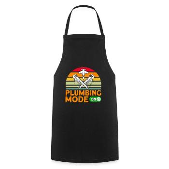 Plombiers en plomberie Cadeaux de gens de métier - Tablier de cuisine - noir - Devant - AI Model Male 185 dark (185cm)