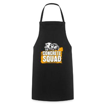 Concrete Builder Concrete Mixer Reinforced Concrete Builder Gift - Cooking Apron - black - Front - AI Model Male 185 dark (185cm)