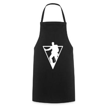 Triangle - Hiking - (3) - Cooking Apron - black - Front - AI Model Male 185 dark (185cm)
