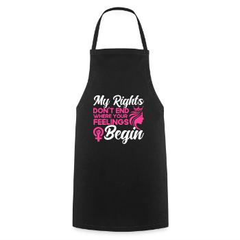 Feminism Feminist Equality of the Ges - Cooking Apron - black - Front - AI Model Male 185 dark (185cm)