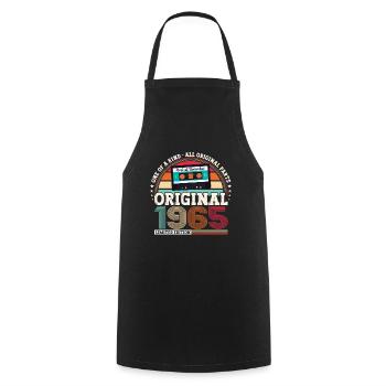 November Born 1965 57th birthday gift - Cooking Apron - black - Front - AI Model Male 185 dark (185cm)