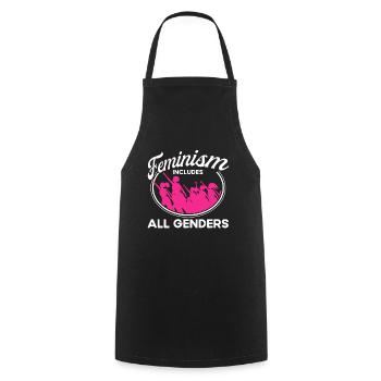 Feminismus Rechte der Frauen Feministisch Geschenk - Kochschürze - Schwarz - Vorne - AI Model Male 185 dark (185cm)