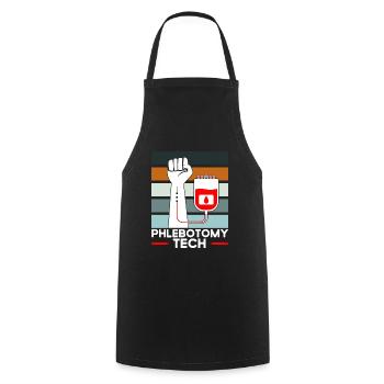 Phlebotomy Blood Sample Phlebotomist Tech Gift - Cooking Apron - black - Front - AI Model Male 185 dark (185cm)