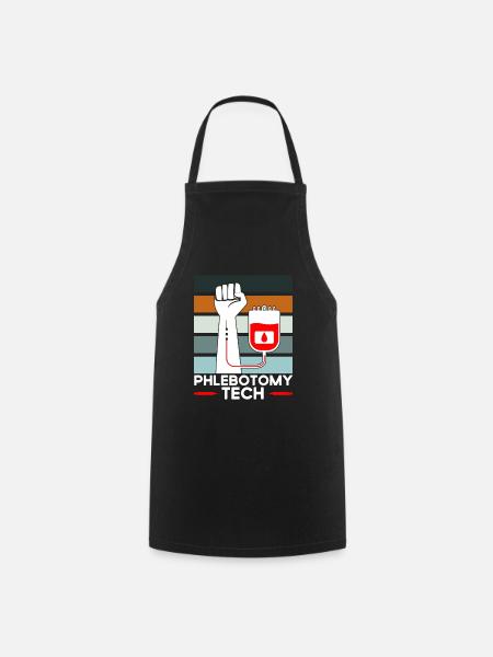 Phlebotomie Blutabnahme Phlebotomist Tech Geschenk - Kochschürze - Schwarz