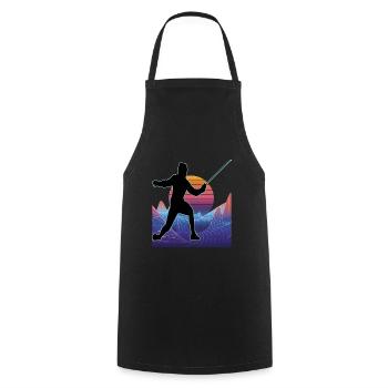 Fencing Fencing Sport Fencing - Cooking Apron - black - Front - AI Model Male 185 dark (185cm)