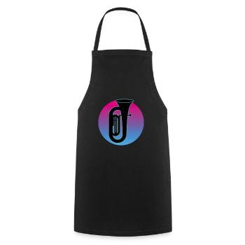 Tuba Player Tuba Musical Instrument - Cooking Apron - black - Front - AI Model Male 185 dark (185cm)