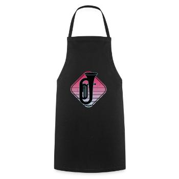 Tuba Player Tuba Musical Instrument - Cooking Apron - black - Front - AI Model Male 185 dark (185cm)