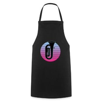 Tuba Player Tuba Musical Instrument - Cooking Apron - black - Front - AI Model Male 185 dark (185cm)