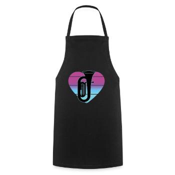 Tuba Player Tuba Musical Instrument - Cooking Apron - black - Front - AI Model Male 185 dark (185cm)