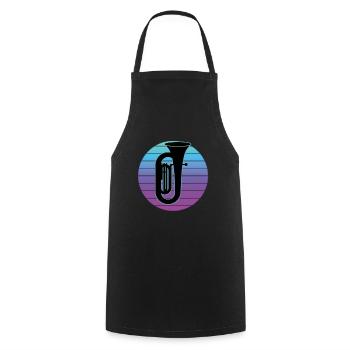Tuba Player Tuba Musical Instrument - Cooking Apron - black - Front - AI Model Male 185 dark (185cm)