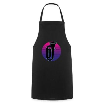 Joueur de tuba Tuba Instrument de musique - Tablier de cuisine - noir - Devant - AI Model Male 185 dark (185cm)