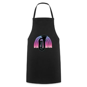 Joueur de tuba Tuba Instrument de musique - Tablier de cuisine - noir - Devant - AI Model Male 185 dark (185cm)