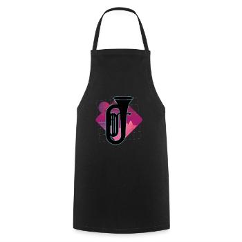 Joueur de tuba Tuba Instrument de musique - Tablier de cuisine - noir - Devant - AI Model Male 185 dark (185cm)