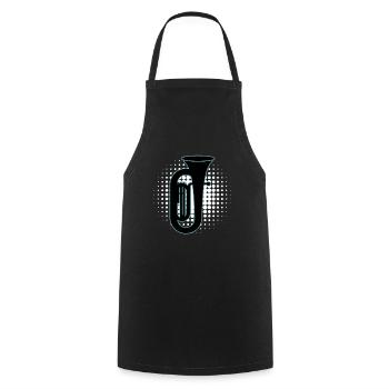 Joueur de tuba Tuba Instrument de musique - Tablier de cuisine - noir - Devant - AI Model Male 185 dark (185cm)