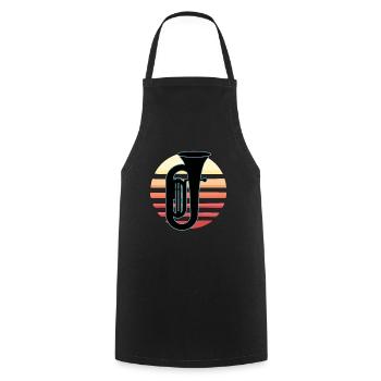 Tuba Player Tuba Musical Instrument - Cooking Apron - black - Front - AI Model Male 185 dark (185cm)