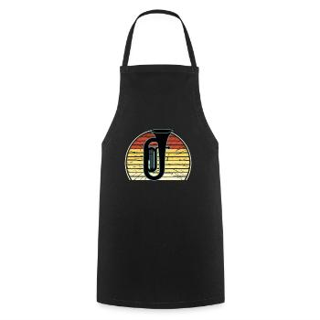 Tuba Player Tuba Musical Instrument - Cooking Apron - black - Front - AI Model Male 185 dark (185cm)