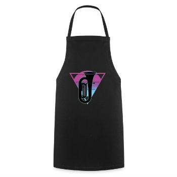 Tuba Player Tuba Musical Instrument - Cooking Apron - black - Front - AI Model Male 185 dark (185cm)