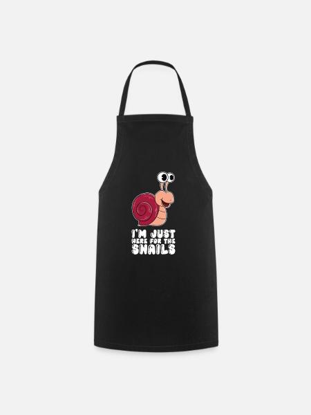 Je ne suis là que pour les escargots - Tablier de cuisine - noir