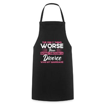 Ex Partner Divorce Divorced gift - Cooking Apron - black - Front - AI Model Male 185 dark (185cm)