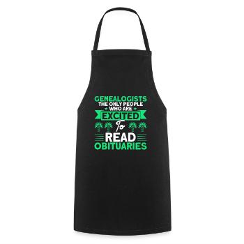 Genealogy Family Tree Genealogist Gift - Cooking Apron - black - Front - AI Model Male 185 dark (185cm)