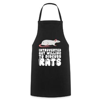 Introverti parlant des rats - Tablier de cuisine - noir - Devant - AI Model Male 185 dark (185cm)
