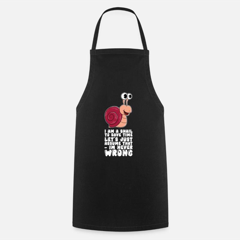 Je suis un escargot - Tablier de cuisine - noir