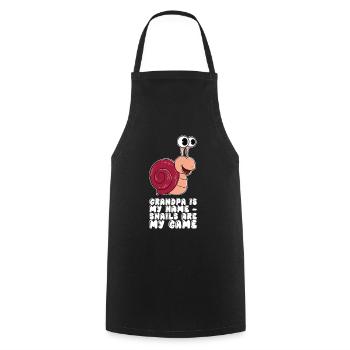 Grand-père est mon nom Escargots - Tablier de cuisine - noir - Devant - AI Model Male 185 dark (185cm)