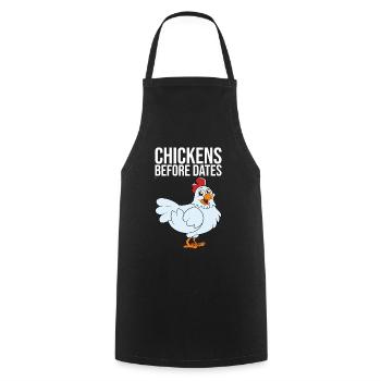 Chickens Before Dates - Kochschürze - Schwarz - Vorne - AI Model Male 185 dark (185cm)