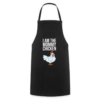 Je suis la maman poulet - Tablier de cuisine - noir - Devant - AI Model Male 185 dark (185cm)