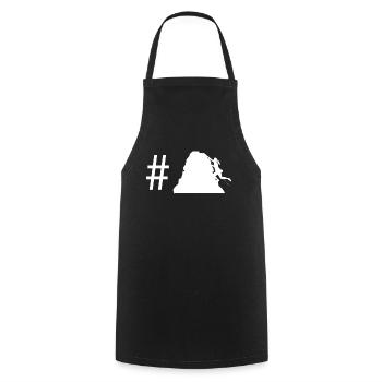 Hashtag - Female Climbing - - Cooking Apron - black - Front - AI Model Male 185 dark (185cm)