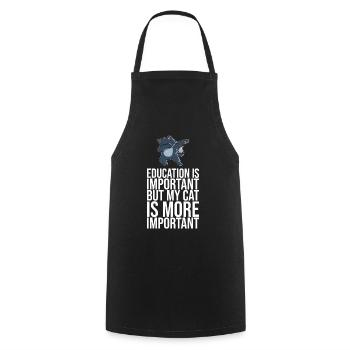 Dabbing Cat Funny Cat - Cooking Apron - black - Front - AI Model Male 185 dark (185cm)