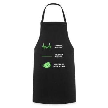 Rédactrice en chef Programme de réviseur qualifié - Tablier de cuisine - noir - Devant - AI Model Male 185 dark (185cm)