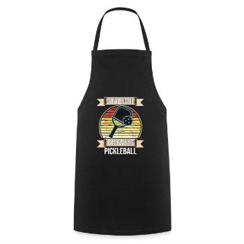 Ne me dérangez pas, je joue au pickleball - Tablier de cuisine - noir - Devant - AI Model Male 185 dark (185cm)