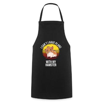 I'd Rather Be With My Hamster - Cooking Apron - black - Front - AI Model Male 185 dark (185cm)