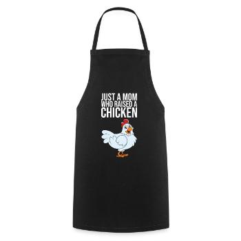 Juste une maman qui a élevé un poulet - Tablier de cuisine - noir - Devant - AI Model Male 185 dark (185cm)