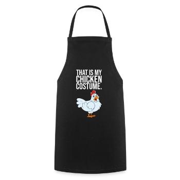 C’est mon costume de poulet - Tablier de cuisine - noir - Devant - AI Model Male 185 dark (185cm)