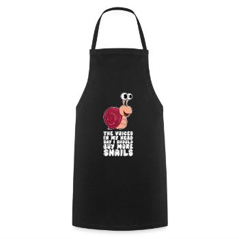 I should buy more snails - Cooking Apron - black - Front - AI Model Male 185 dark (185cm)