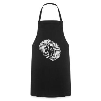 Fingerprint - Cycling - - Cooking Apron - black - Front - AI Model Male 185 dark (185cm)