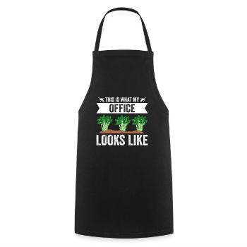 This Is What My Office Looks Like - Cooking Apron - black - Front - AI Model Male 185 dark (185cm)