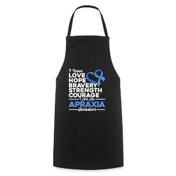 Apraxie Bewusstsein Apraxie Überlebender Blaue - Kochschürze - Schwarz - Vorne - AI Model Male 185 dark (185cm)