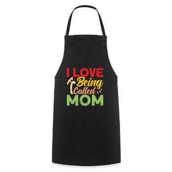 Mom Matching Family Grandmother Gift - Cooking Apron - black - Front - AI Model Male 185 dark (185cm)