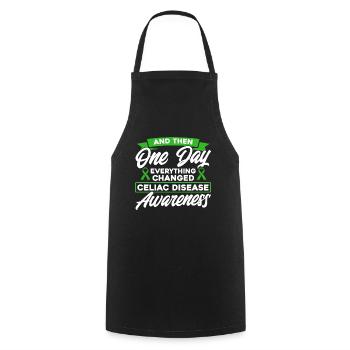 Celiac Disease Support Celiac Fighter Celiac Disease B - Cooking Apron - black - Front - AI Model Male 185 dark (185cm)