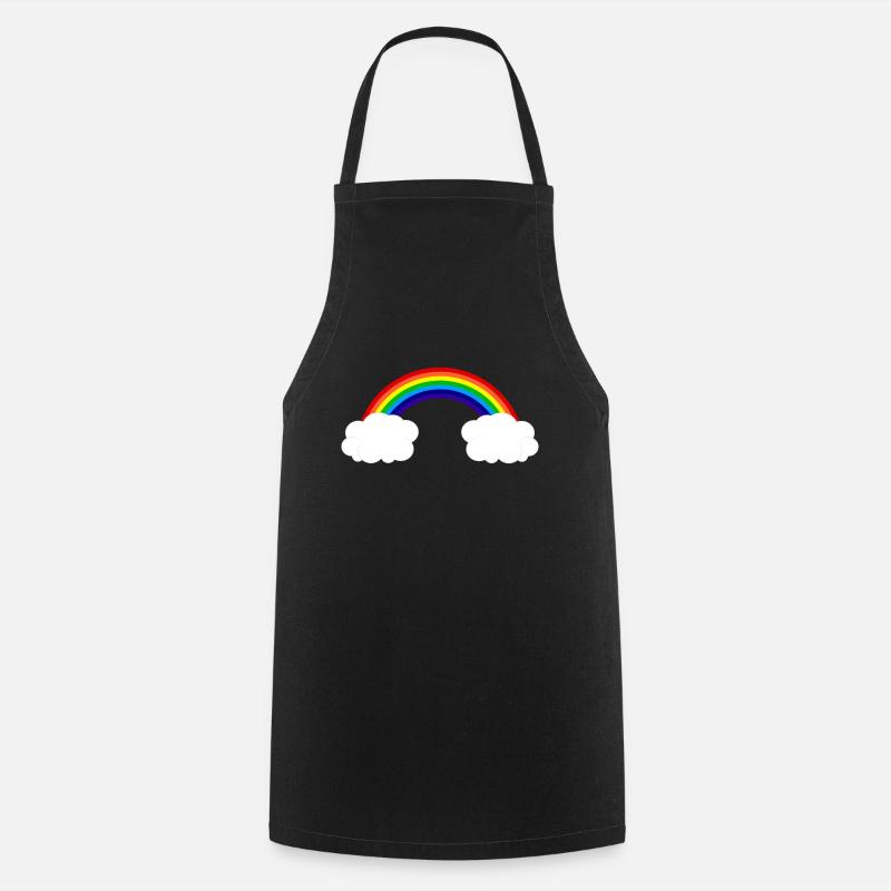 rainbow clouds - Kochschürze - Schwarz